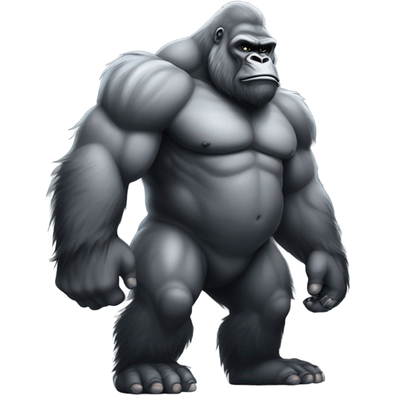 Silverback gorilla emoji