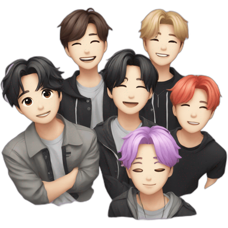 bts kpop group emoji