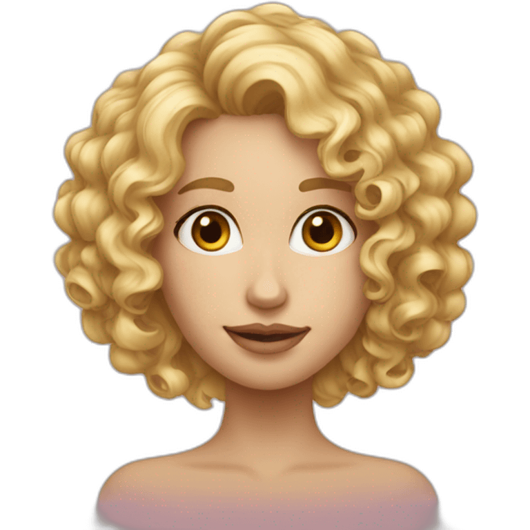 blonde-girl-curly-hair-big-nose emoji