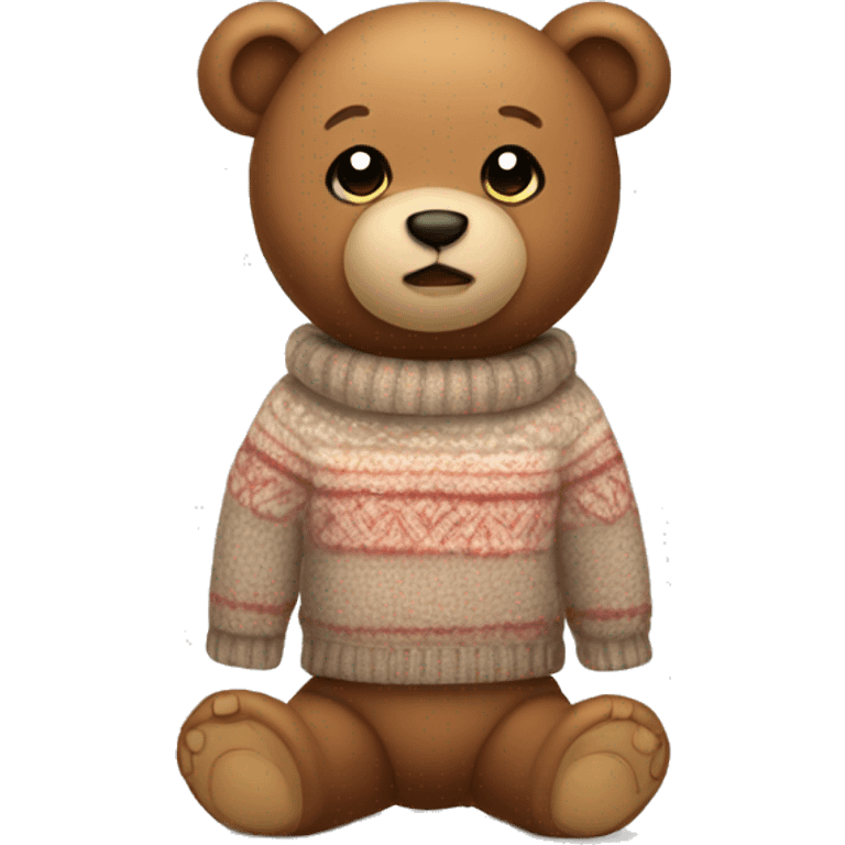 A teddy bear in a sweater  emoji