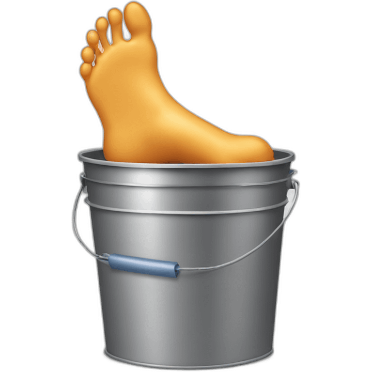 Foot stuck in a bucket emoji