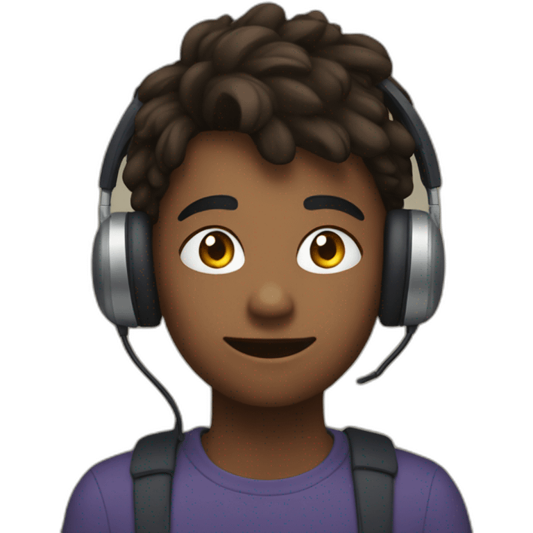 a teen in front of a computer with discord logo emoji