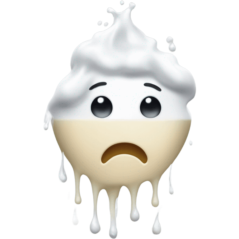 Face covered in milk liquid emoji