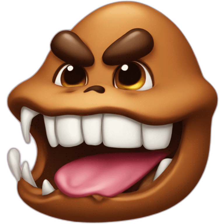 goomba licking its lips emoji