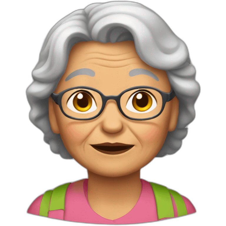 Abuela tejiendo emoji