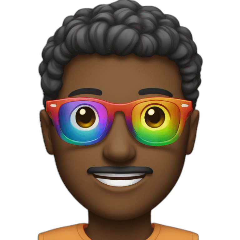 rainbow glasses emoji