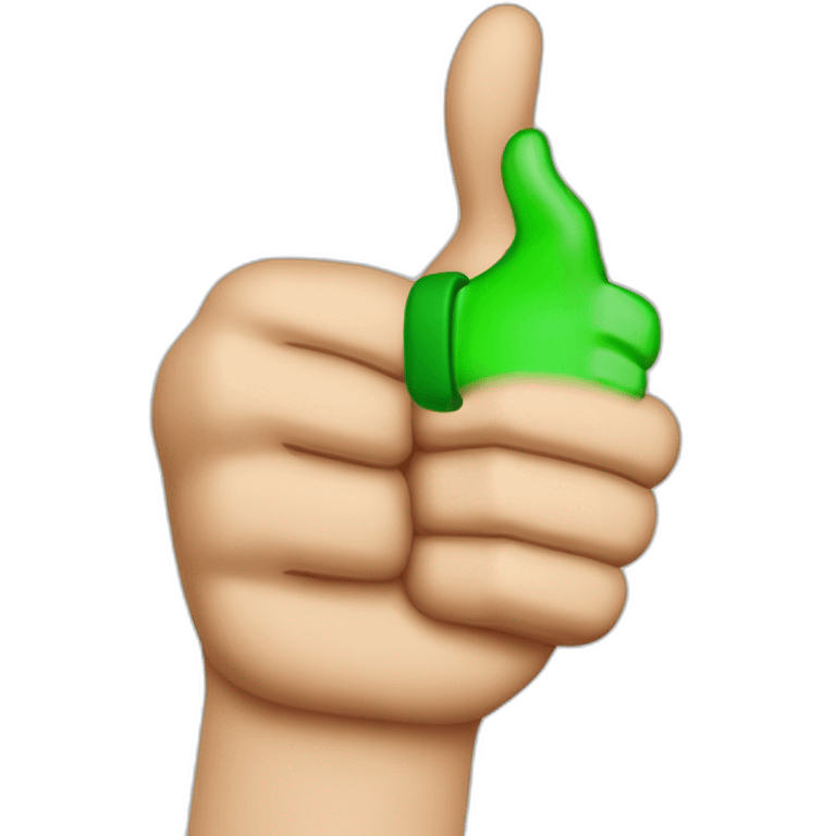 Thumbs up with the logo of www.ecxhub.com.br emoji