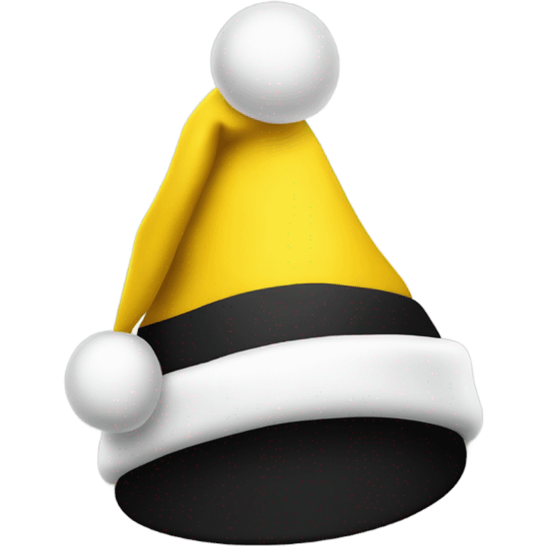 Yellow Black Santa Hat emoji