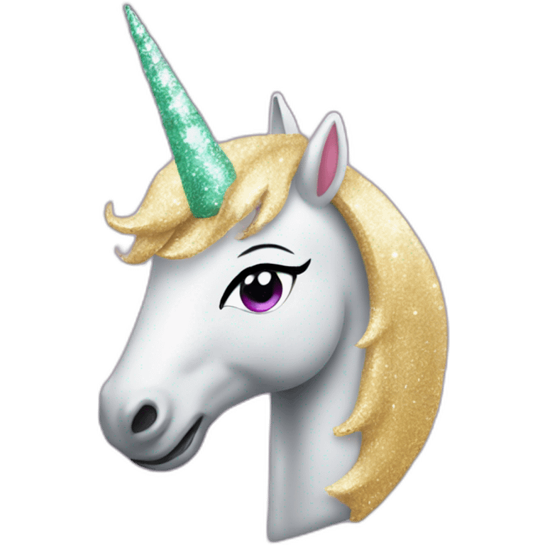 Glitzer Einhorn emoji