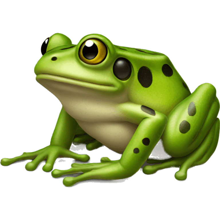 Realistic frog emoji