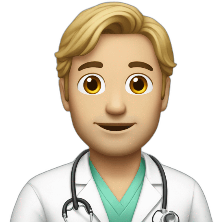 a white doctor godd morning emoji