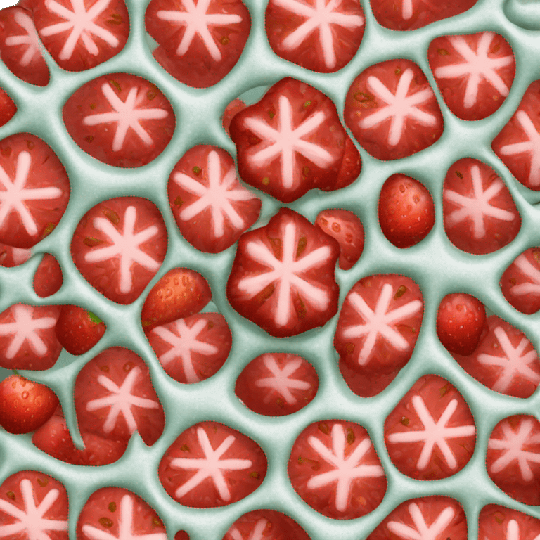 Strawberry Snowflake Crisp emoji