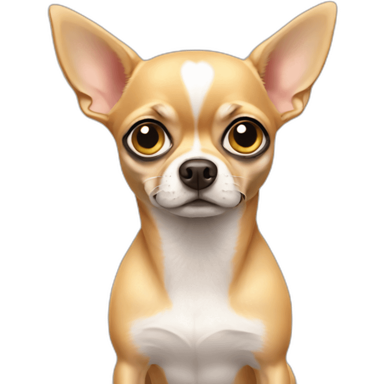 wide eyed concerned chihuahua emoji