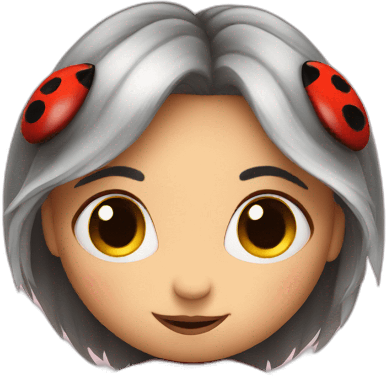 shy lady bug emoji