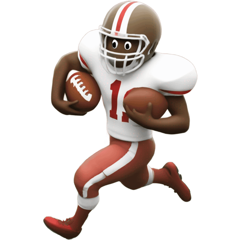 Ohio buckeye mascot scoring a touchdown emoji