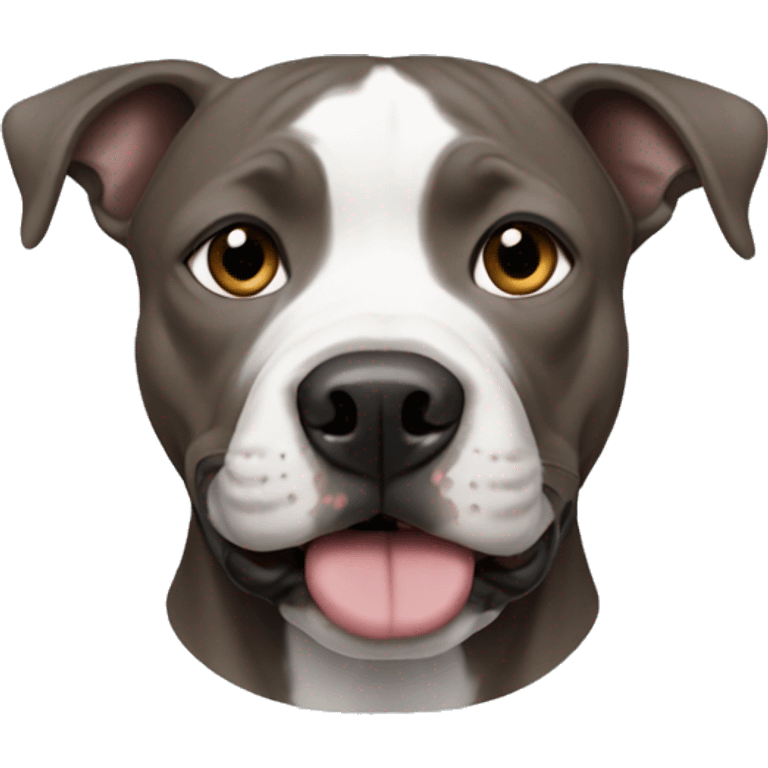 Guy with a blue nose pitbull  emoji