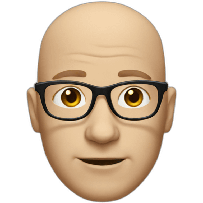 bald white man with glasses emoji