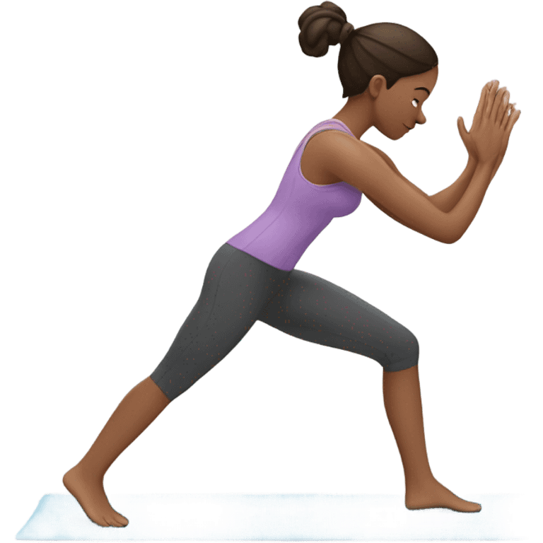 Girl doing pilates workout emoji