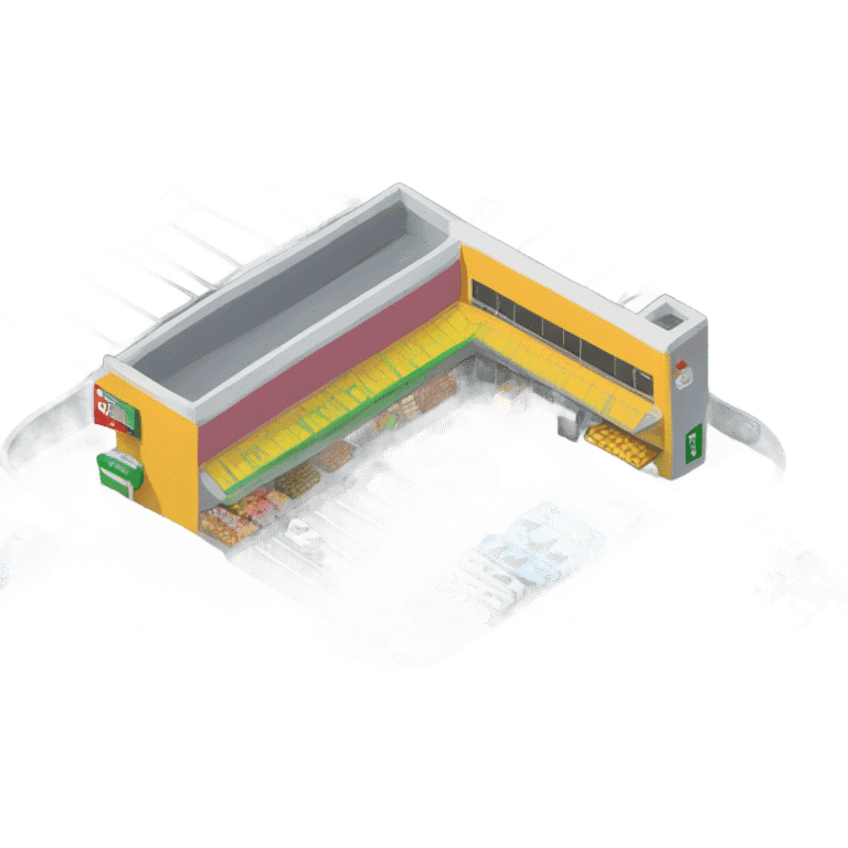 supermarket carpark isometric emoji