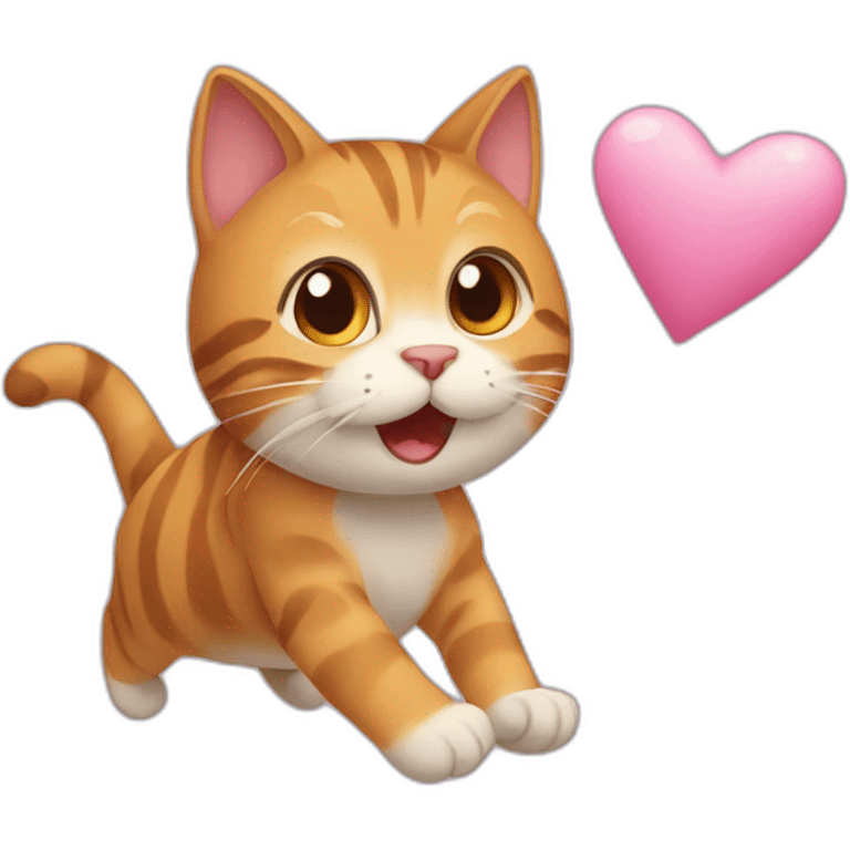 A cat falling in love emoji