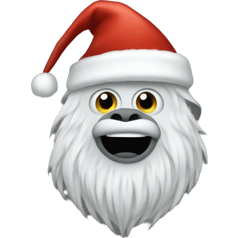 Yeti xmas Santa hat emoji