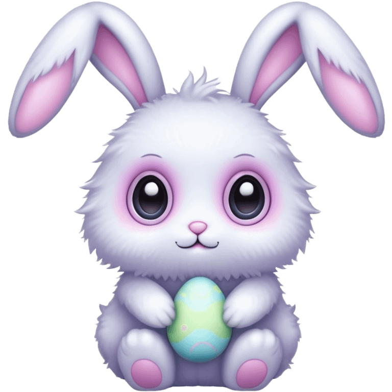 alien kawaii easter bunny  emoji