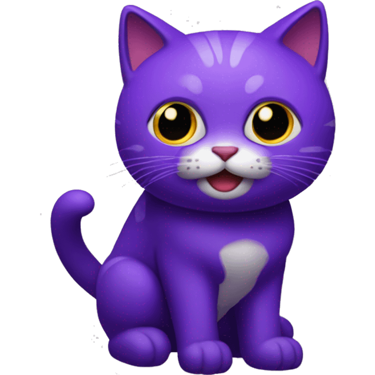 As un gato morado tenebroso es de juguete es grande muy tenebroso emoji