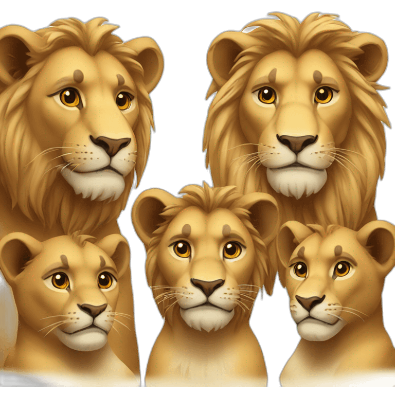 Strong family of Lions  emoji