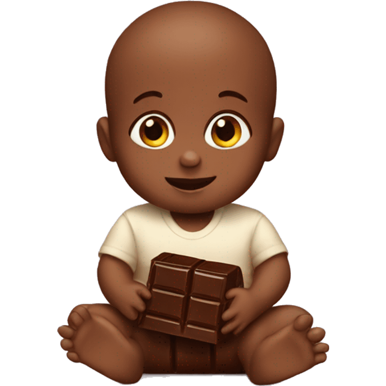 baby with chocolate emoji