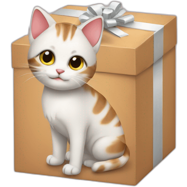 cat gift box emoji