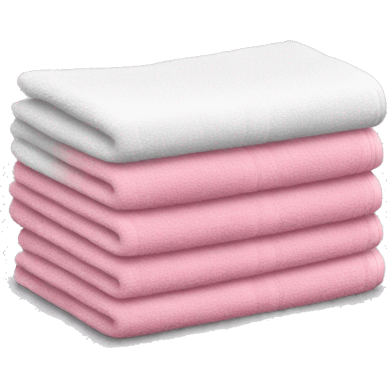 white pink towels  emoji