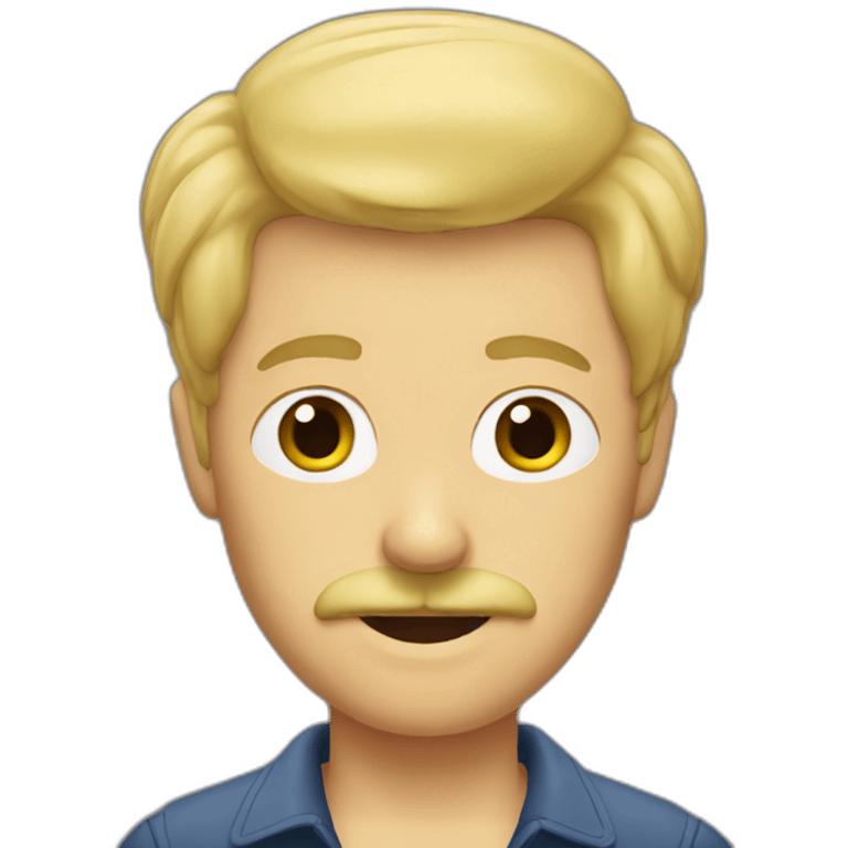 blond man with a moustache emoji