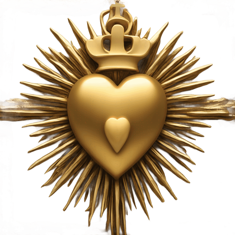 gold sacred heart emoji