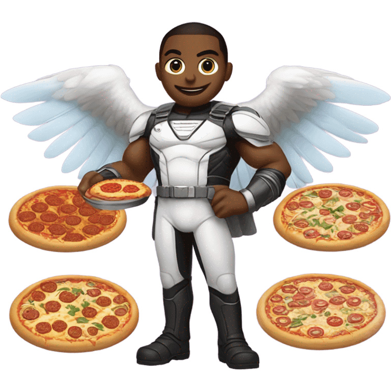 Marvel’s Falcon making pizza emoji