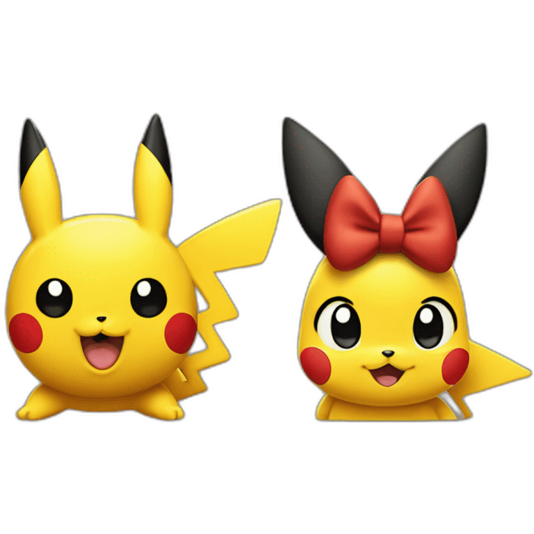 Pikachu déguisé en Mickey mouse emoji