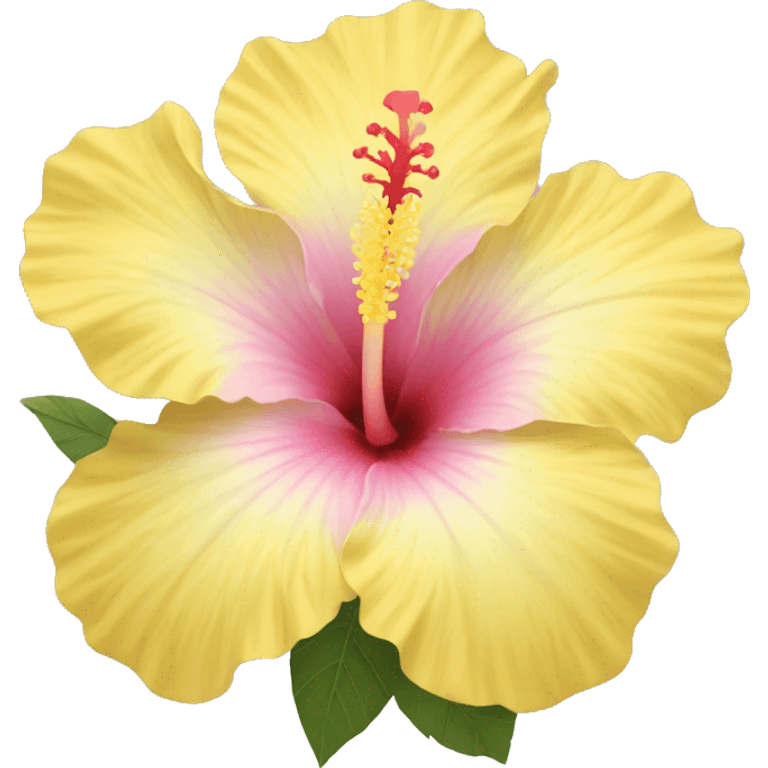 pastel yellow hibiscus emoji