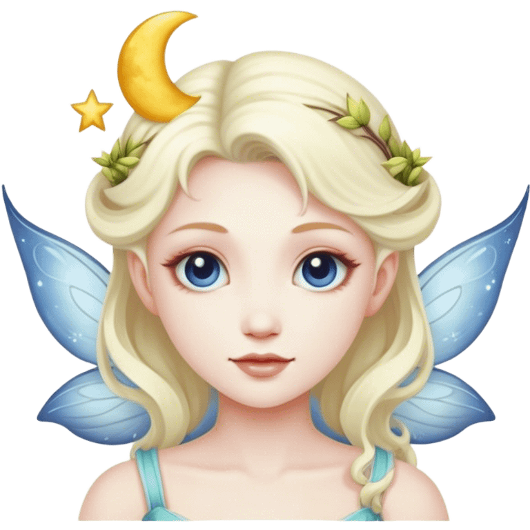 a moon fairy emoji