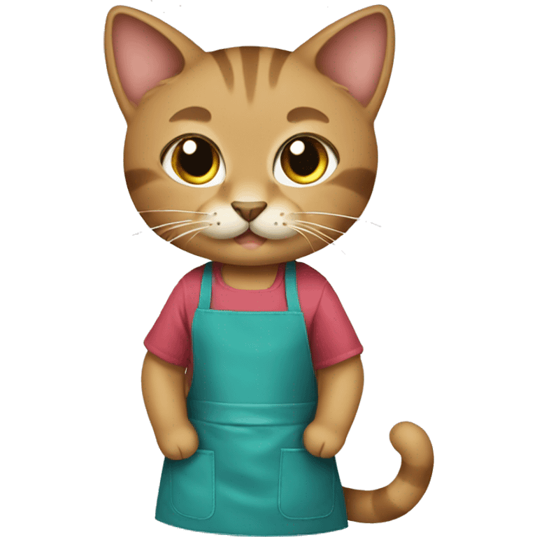 Cat with apron emoji