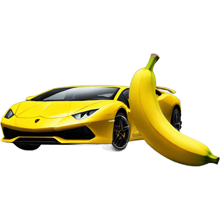 lamborghini, banana  emoji