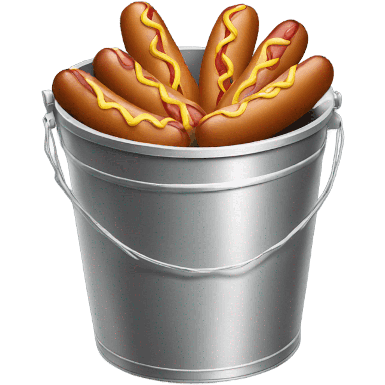 Bucket with hotdogs in it emoji