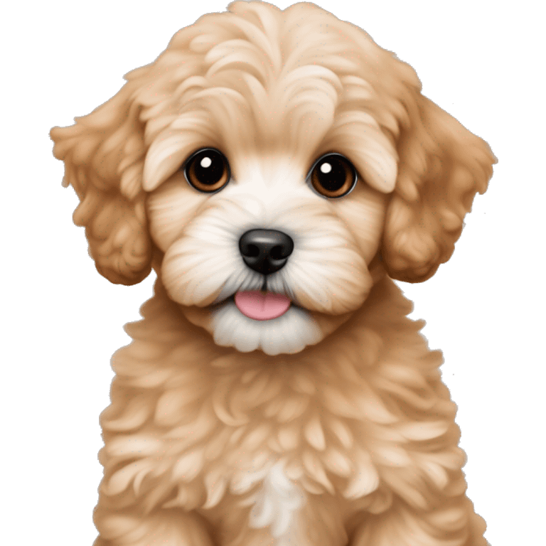 Cute chicken nugget Color maltipoo puppy emoji