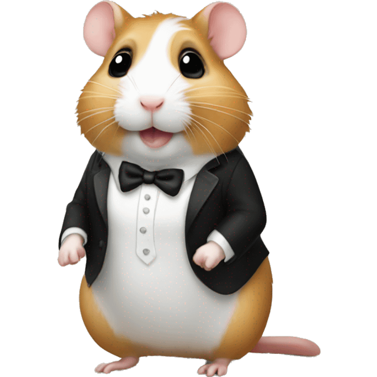 hamster with tuxedo emoji