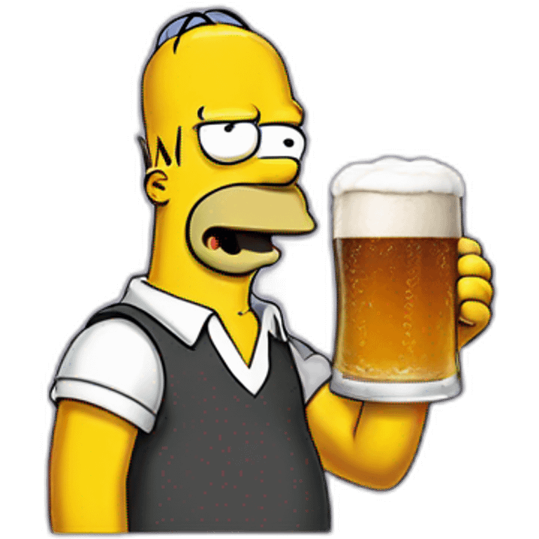 Homer Simpson  beer emoji