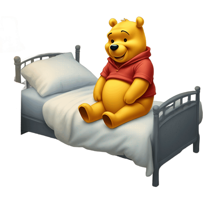 Winnie the Pooh saying goodnight emoji