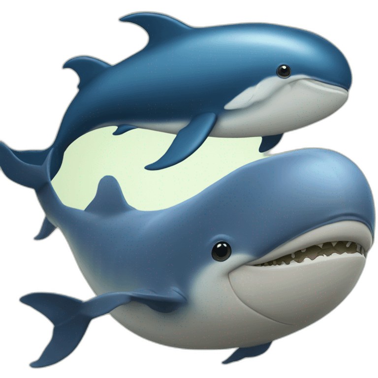 baleine et raie emoji