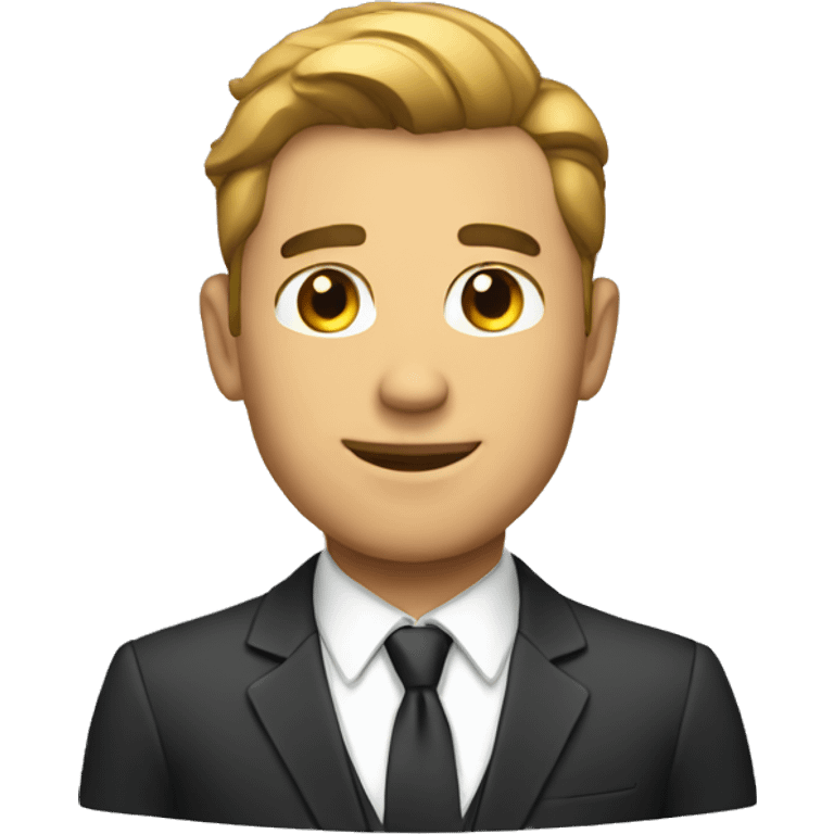 handsome man with suit emoji