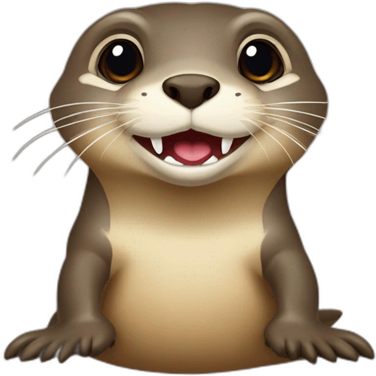 Loutre sur tortue emoji