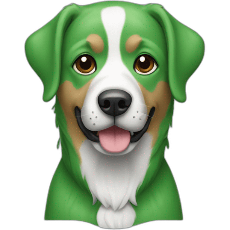 chien vert et bleu emoji