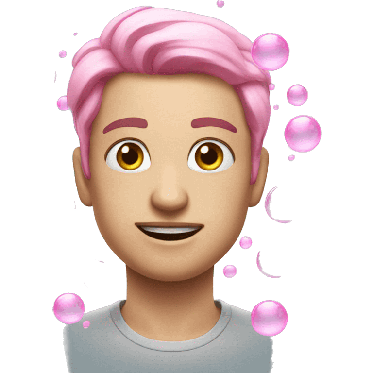 Pink bubbles emoji