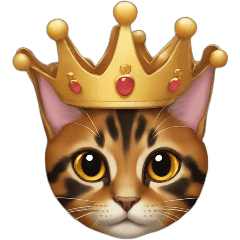 Cat tortoiseshell crown emoji